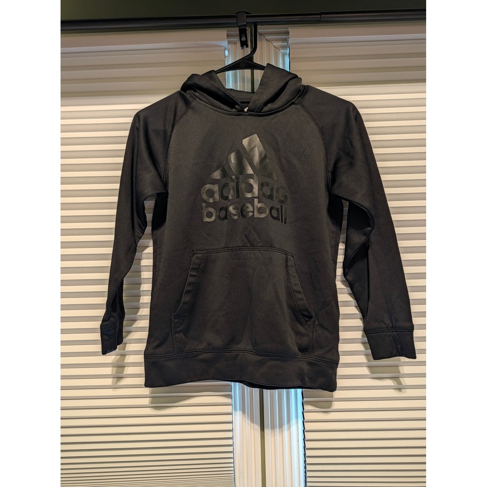 Adidas Baseball Hoodie Mens Small Black Pullover Sweatshirt GBTXNS1111BLK1